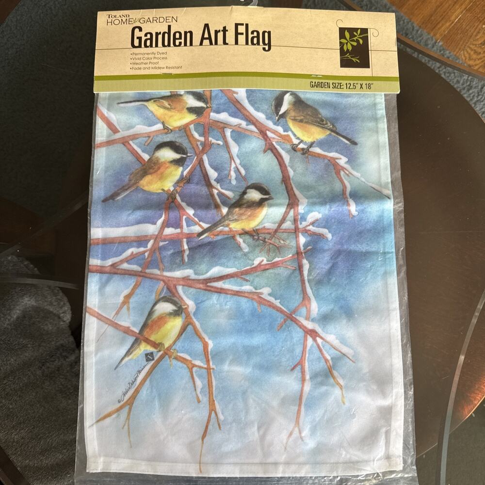Chickadee Winter Garden Flag-New In Package